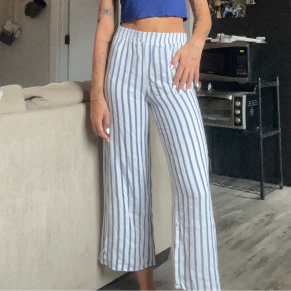 PACSUN White striped loose beach pants - Picture 1 of 4